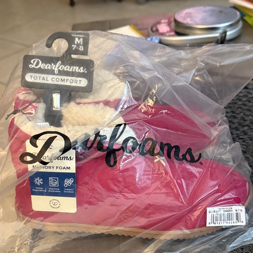 Dearfoams Fuchsia Women's Slippers